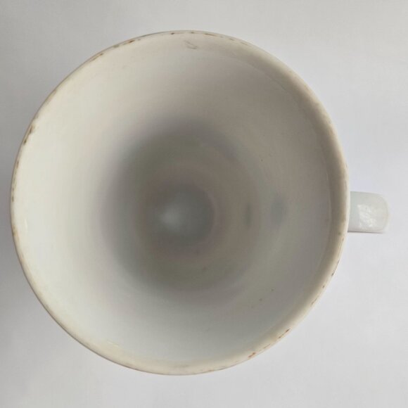 Vintage White Ceramic Mug With Red Cardinal On Yellow Flower Blossom Branch - Picture 5 of 16